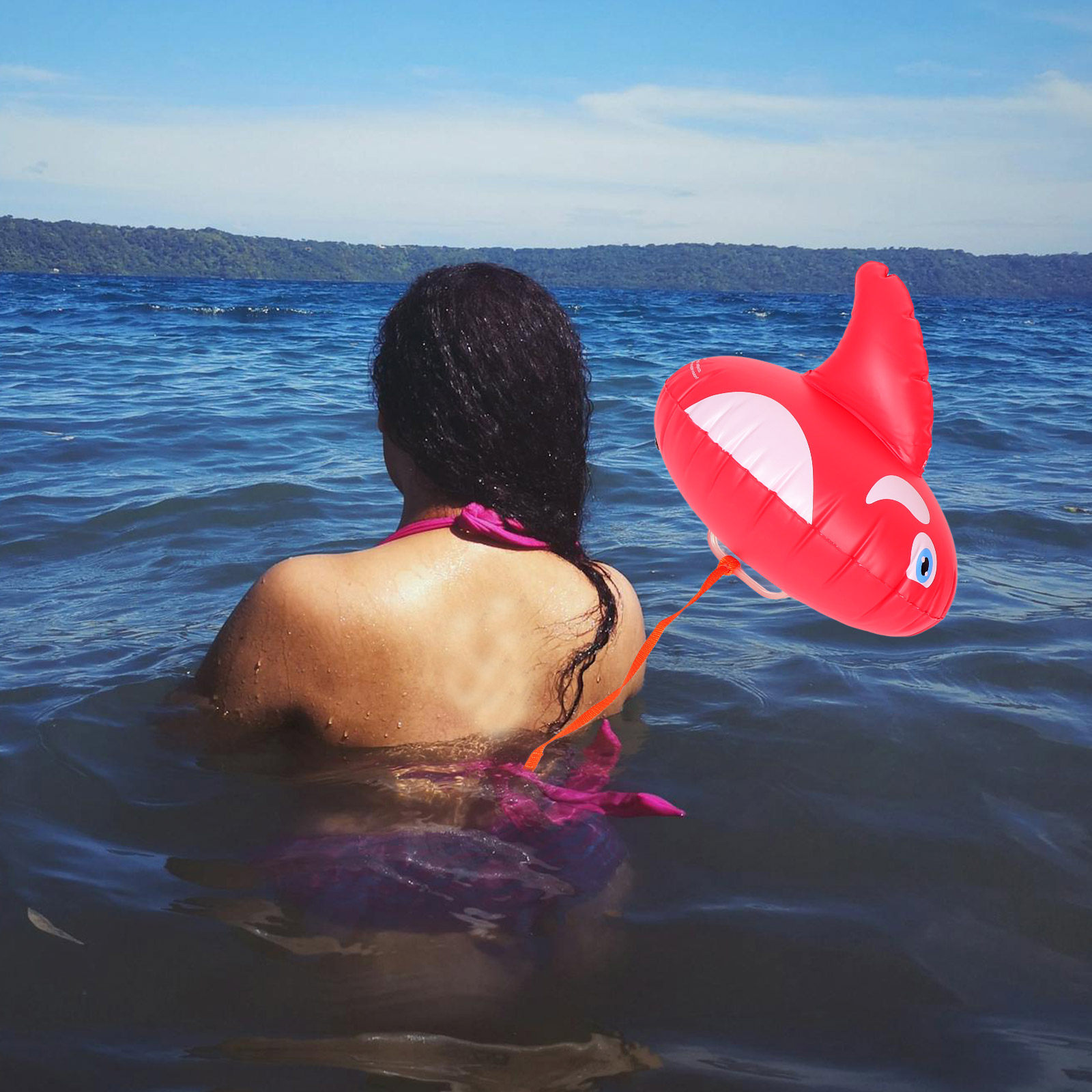 Swim Buoy Open Water - Inflatable Swimming Buoy Adjustable Waist Belt
