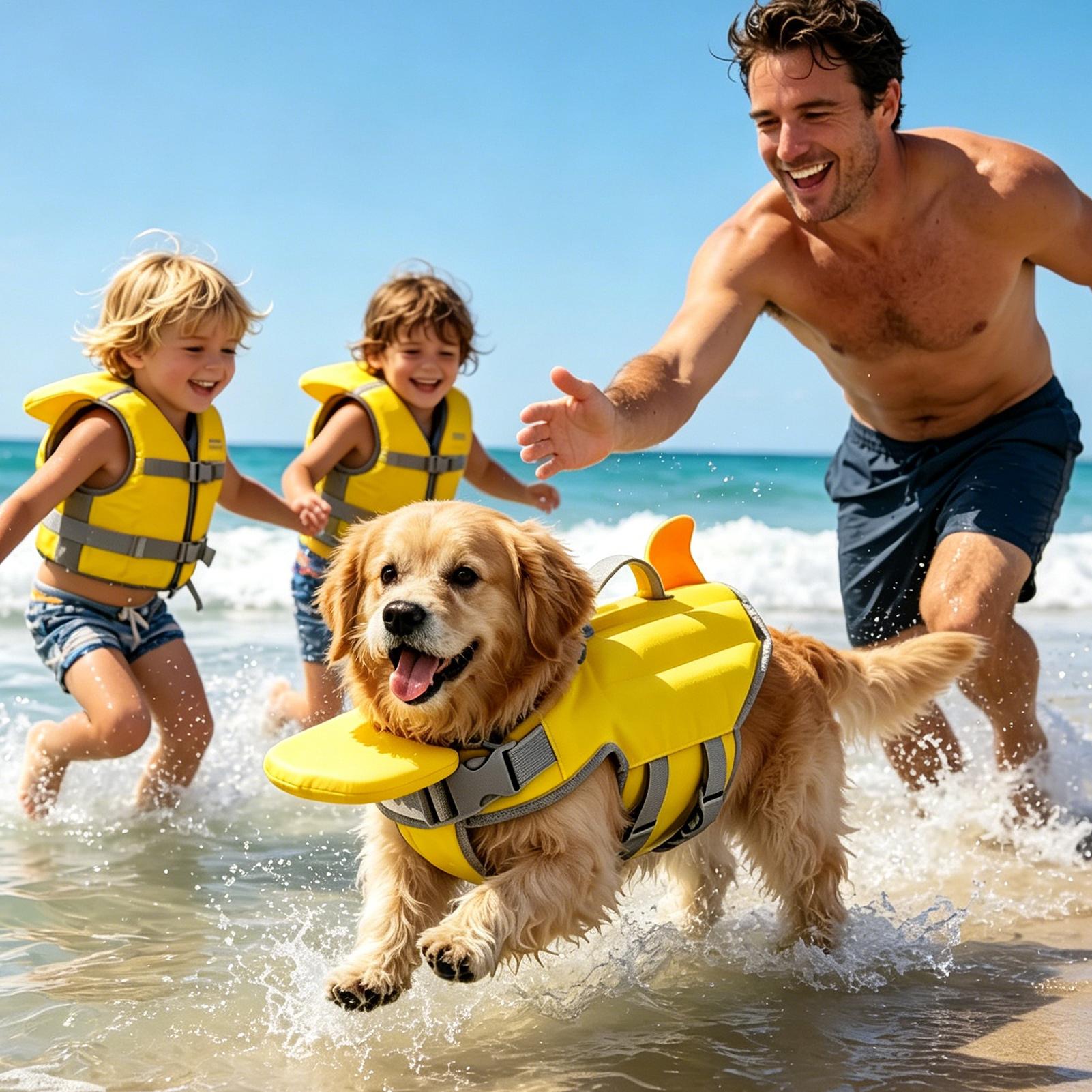 Dog Life Jacket Portable Summe - Life Jacket Buoyancy 评论和价格
