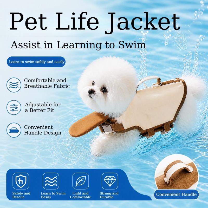 Dog Life Jacket with Rescue Ha - Life Jacket Buoyancy 评论和价格